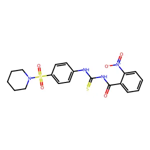 2-nitro-N-[(4-piperidin-1-ylsulfonylphenyl)carbamothioyl]benzamide structure