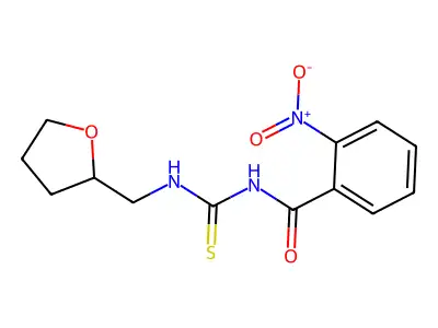 2-nitro-N-(oxolan-2-ylmethylcarbamothioyl)benzamide structure