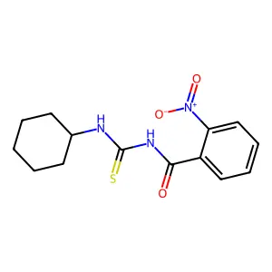 N-(cyclohexylcarbamothioyl)-2-nitrobenzamide structure