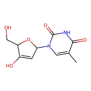 Thymidine, 2',3'-didehydro- structure
