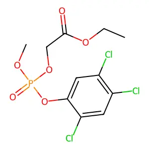 Ethyl ((methoxy(2,4,5-trichlorophenoxy)phosphinyl)oxy)acetate structure