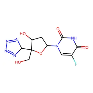 Uridine, 2'-deoxy-5-fluoro-4'-C-5H-tetrazol-5-yl-, (R)- structure