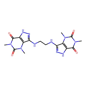 1H-Purine-2,6-dione, 8,8'-(1,2-ethanediyldiimino)bis(3,7-dihydro-1,3-dimethyl- structure