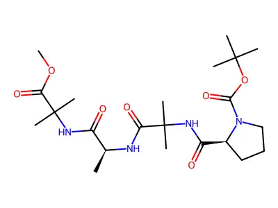 Boc-pro-aib-ala-aib-ome structure