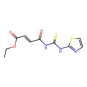 (E)-ethyl 4-oxo-4-(3-(thiazol-2-yl)thioureido)but-2-enoate structure