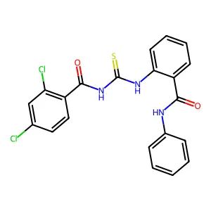 2,4-dichloro-N-[[2-(phenylcarbamoyl)phenyl]carbamothioyl]benzamide structure