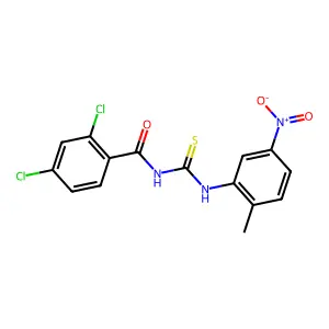 2,4-dichloro-N-[(2-methyl-5-nitrophenyl)carbamothioyl]benzamide structure