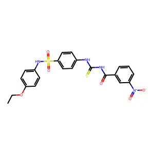 N-[[4-[(4-ethoxyphenyl)sulfamoyl]phenyl]carbamothioyl]-3-nitrobenzamide structure
