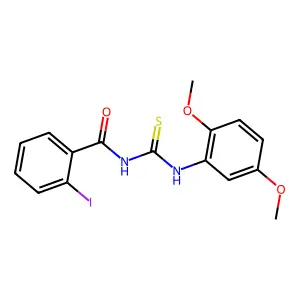 N-[(2,5-dimethoxyphenyl)carbamothioyl]-2-iodobenzamide structure