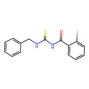 N-(benzylcarbamothioyl)-2-iodobenzamide structure
