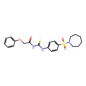 N-[[4-(azepan-1-ylsulfonyl)phenyl]carbamothioyl]-2-phenoxyacetamide structure