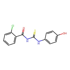 2-chloro-N-[(4-hydroxyphenyl)carbamothioyl]benzamide structure