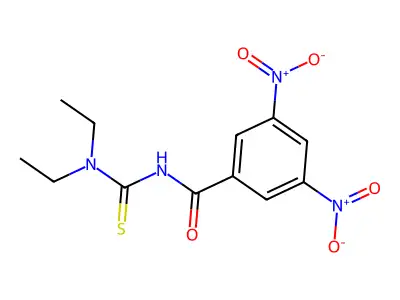 Benzamide, N-[(diethylamino)thioxomethyl]-3,5-dinitro- structure