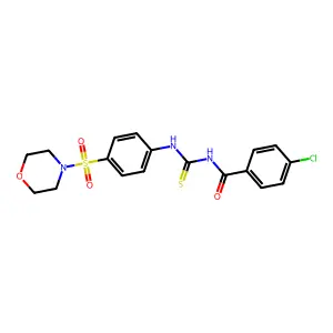 4-chloro-N-[(4-morpholin-4-ylsulfonylphenyl)carbamothioyl]benzamide structure