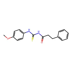 N-[(4-methoxyphenyl)carbamothioyl]-3-phenylpropanamide structure