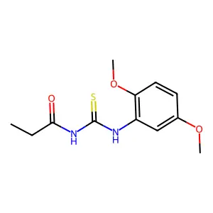 N-[(2,5-dimethoxyphenyl)carbamothioyl]propanamide structure