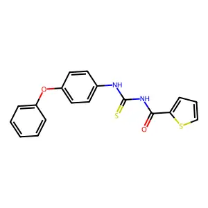 N-[(4-phenoxyphenyl)carbamothioyl]thiophene-2-carboxamide structure