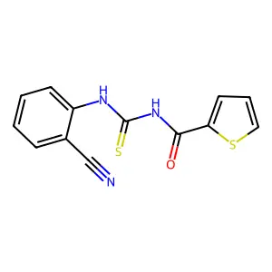 N-[(2-cyanophenyl)carbamothioyl]thiophene-2-carboxamide structure