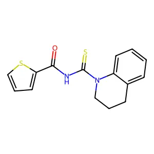 N-(3,4-dihydro-2H-quinoline-1-carbothioyl)thiophene-2-carboxamide structure