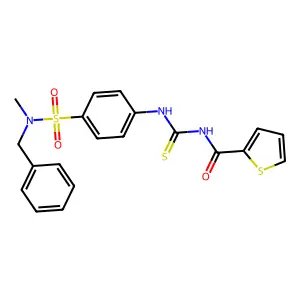 N-[[4-[benzyl(methyl)sulfamoyl]phenyl]carbamothioyl]thiophene-2-carboxamide structure