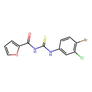 N-[(4-bromo-3-chlorophenyl)carbamothioyl]furan-2-carboxamide structure