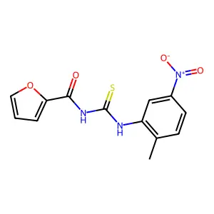 N-[(2-methyl-5-nitrophenyl)carbamothioyl]furan-2-carboxamide structure