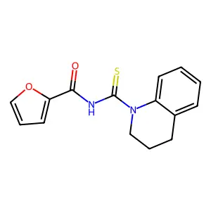 N-(3,4-dihydro-1(2H)-quinolinylcarbonothioyl)-2-furamide structure