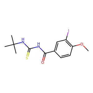 N-(tert-butylcarbamothioyl)-3-iodo-4-methoxybenzamide structure