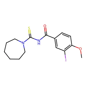 N-(azepane-1-carbothioyl)-3-iodo-4-methoxybenzamide structure
