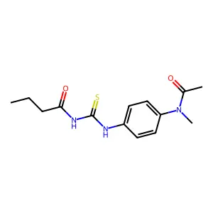 N-[[4-[acetyl(methyl)amino]phenyl]carbamothioyl]butanamide structure