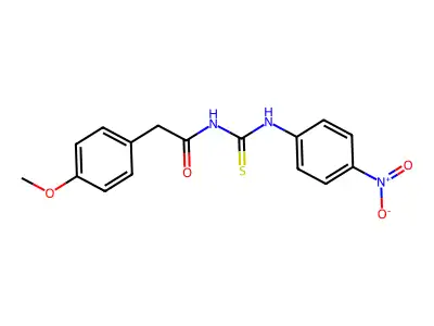 2-(4-methoxyphenyl)-N-[(4-nitrophenyl)carbamothioyl]acetamide structure