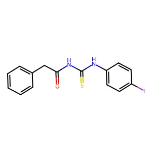 N-[(4-iodophenyl)carbamothioyl]-2-phenylacetamide structure