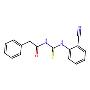 N-[(2-cyanophenyl)carbamothioyl]-2-phenylacetamide structure