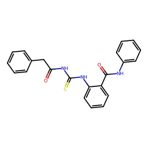 N-phenyl-2-[(2-phenylacetyl)carbamothioylamino]benzamide structure