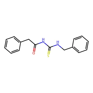N-(benzylcarbamothioyl)-2-phenylacetamide structure