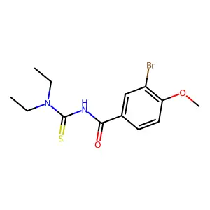 3-bromo-N-(diethylcarbamothioyl)-4-methoxybenzamide structure