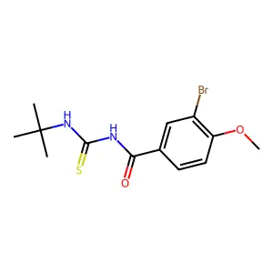 3-bromo-N-(tert-butylcarbamothioyl)-4-methoxybenzamide structure