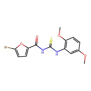 5-bromo-N-[(2,5-dimethoxyphenyl)carbamothioyl]furan-2-carboxamide structure