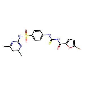 5-bromo-N-[[4-[(4,6-dimethylpyrimidin-2-yl)sulfamoyl]phenyl]carbamothioyl]furan-2-carboxamide structure