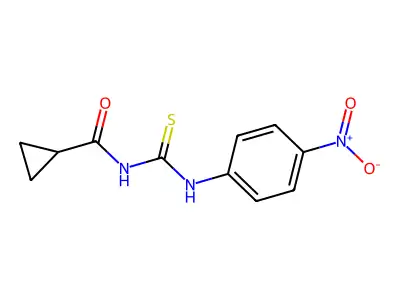 N-[(4-nitrophenyl)carbamothioyl]cyclopropanecarboxamide structure