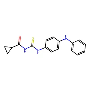 N-[(4-anilinophenyl)carbamothioyl]cyclopropanecarboxamide structure