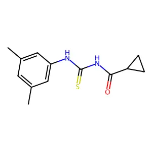 N-[(3,5-dimethylphenyl)carbamothioyl]cyclopropanecarboxamide structure