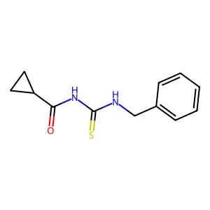 N-(benzylcarbamothioyl)cyclopropanecarboxamide structure