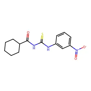 N-[(3-nitrophenyl)carbamothioyl]cyclohexanecarboxamide structure