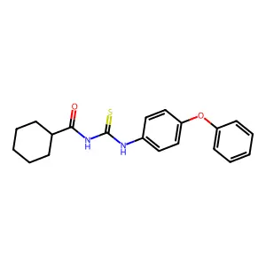 N-[(4-phenoxyphenyl)carbamothioyl]cyclohexanecarboxamide structure