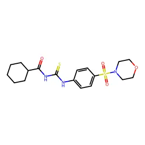 N-[(4-morpholin-4-ylsulfonylphenyl)carbamothioyl]cyclohexanecarboxamide structure
