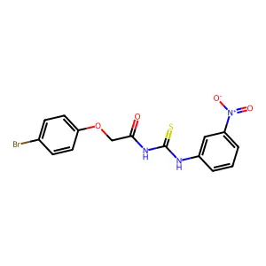 2-(4-bromophenoxy)-N-[(3-nitrophenyl)carbamothioyl]acetamide structure