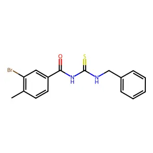 N-(benzylcarbamothioyl)-3-bromo-4-methylbenzamide structure
