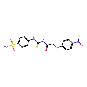 2-(4-nitrophenoxy)-N-((4-sulfamoylphenyl)carbamothioyl)acetamide structure