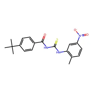 4-tert-butyl-N-[(2-methyl-5-nitrophenyl)carbamothioyl]benzamide structure